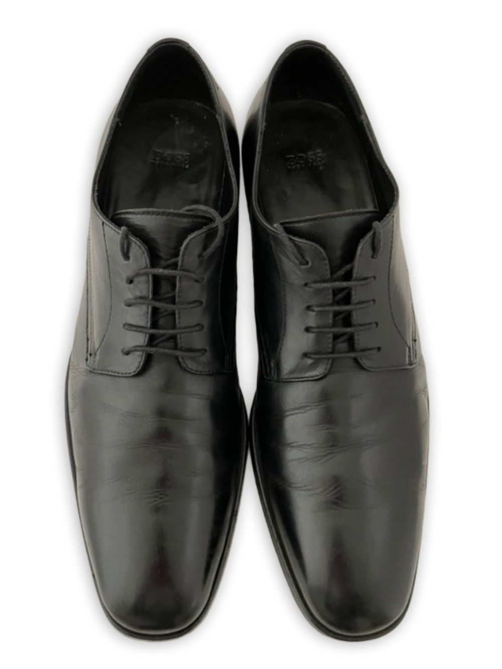 Hugo Boss Black Men's Leather Derby Shoes - Classic Dress Lace-Ups 12 50190694